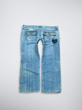 VTG Old Navy Low Rise Capri Jeans | Patchwork Heart